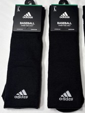  2 Pairs adidas Baseball Over The Calf Aeroready Compression Socks Size Large