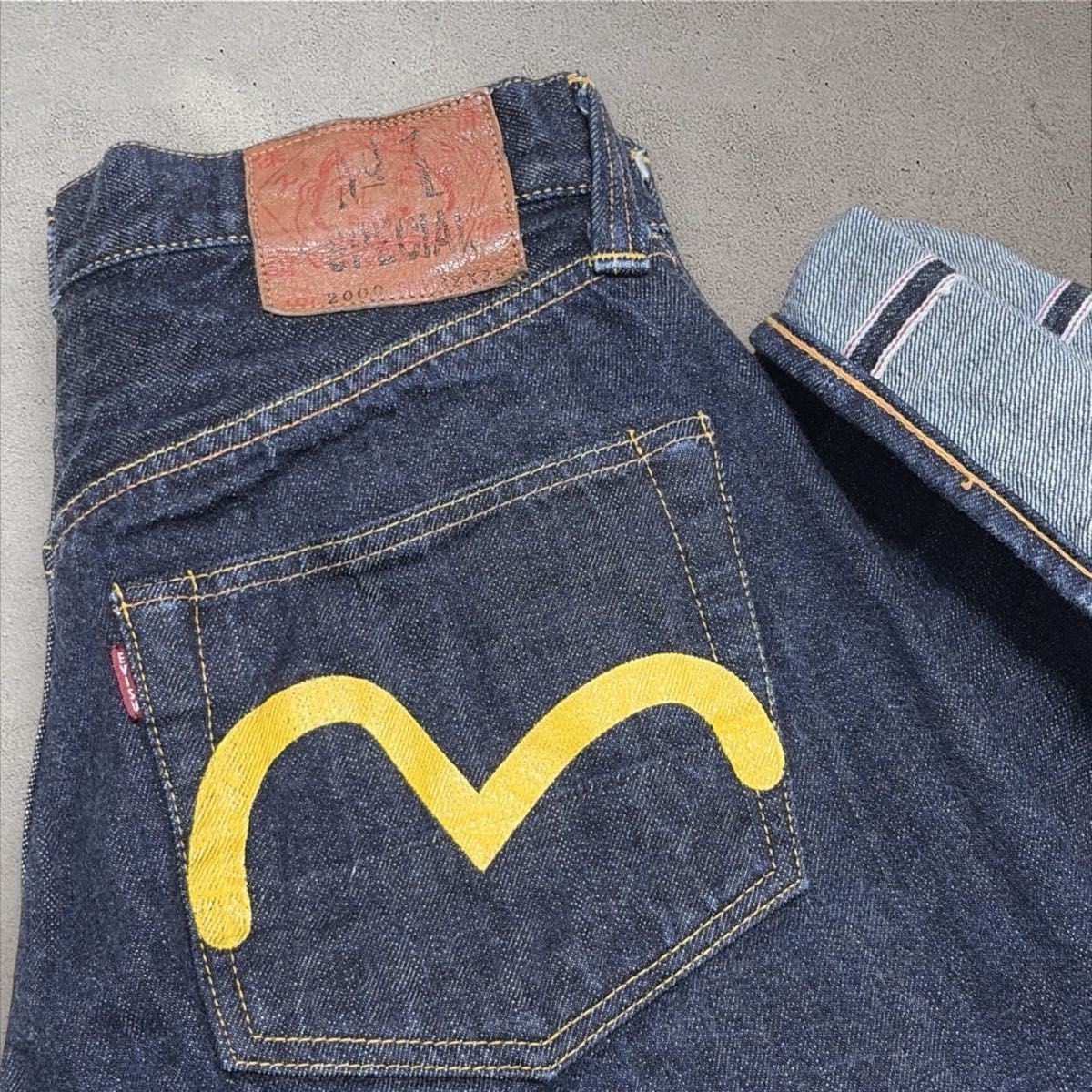 EVISU Jeans No.1 SPECIAL Lot.2000 Yellow Seagull Made in Japan | eBay