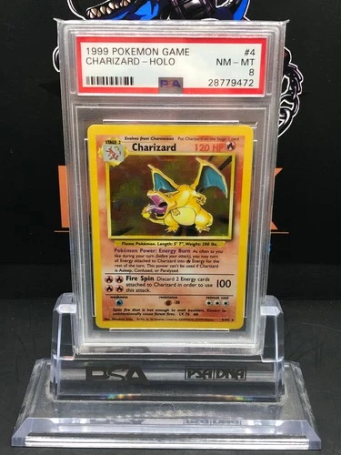 PSA 8 Charizard 4/102 Base Set Holo Pokemon Card WOTC 1999 Near Mint HOLY GRAIL