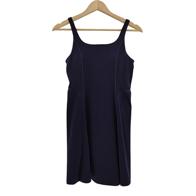 Quince Women Power-Up Square Neck Dress Deep Navy Basic Sleeved S