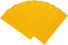 BeeCastle 10pcs Yellow Beehive Frame Beeswax Coated Foundation Sheet,Waxed Found