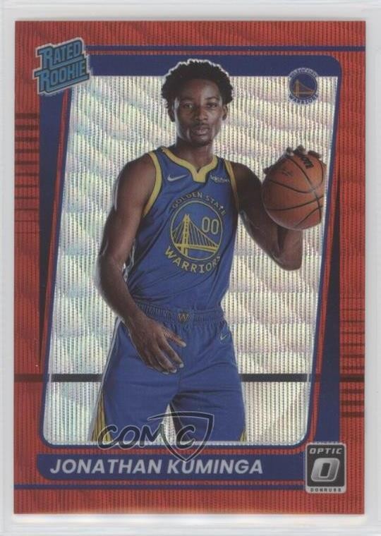2021 Panini Donruss Optic Rated Rookie Red Wave Prizm Jonathan Kuminga #190 02ez