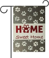 Home Sweet Home Pet Paw Print Garden Flag 12x18