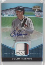2011 Topps Triple Threads Unity Relic Sapphire 4/10 Colby Rasmus Auto 0o48