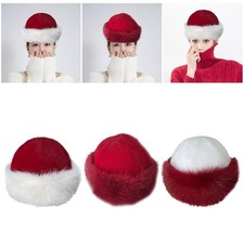 Faux  Warm Hat Fashion Casual Winter Bucket for Women Female Ladies Motorbike
