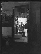 Untitled photo, : Madison, Wisconsin. Artist in residence John Stuart Curry,