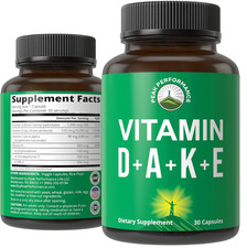 DAKE Vitamin Supplement. Essential Vitamins D 5,000 iu A K E All In...