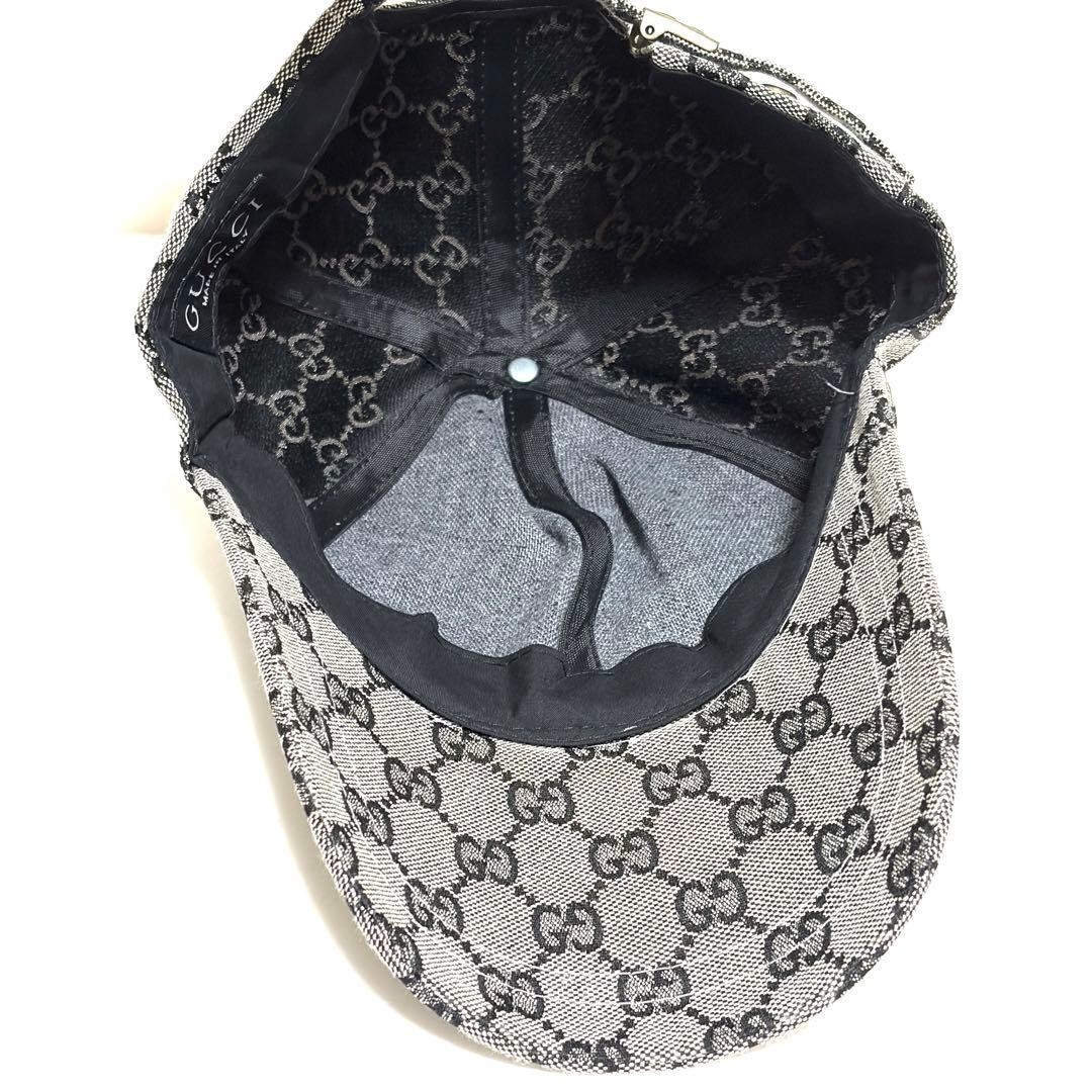 GUCCI Baseball Cap Hat Gray Interlocking GG Logo … - image 8