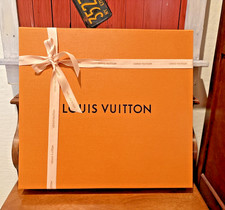 Louis Vuitton Authentic Empty Box 19.25x17.5x3.25" Storage Lift Top Orange