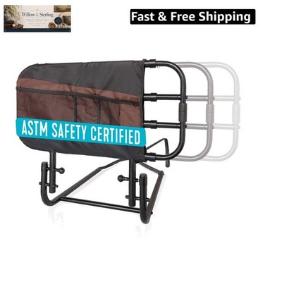 EZ Adjust Bed Rail, Adjustable Senior Bedrail and Safety Assist Railing for E...