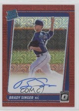 2021 Panini Donruss Optic Red Mojo Prizm 64/99 Brady Singer #RRS-BS Auto 09fc