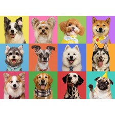 300 Pieces Puzzles for Adults, Multicolor Dogs Puzzle for Adults Children Sen...