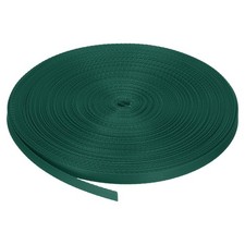 Flat Nylon Webbing Strap 3/8 Inch 50 Yards Dark Green for Backpack