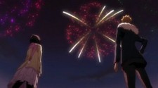 Anime kuchiki rukia kurosaki ichigo fireworks winter Stitched Gaming Mat Desk