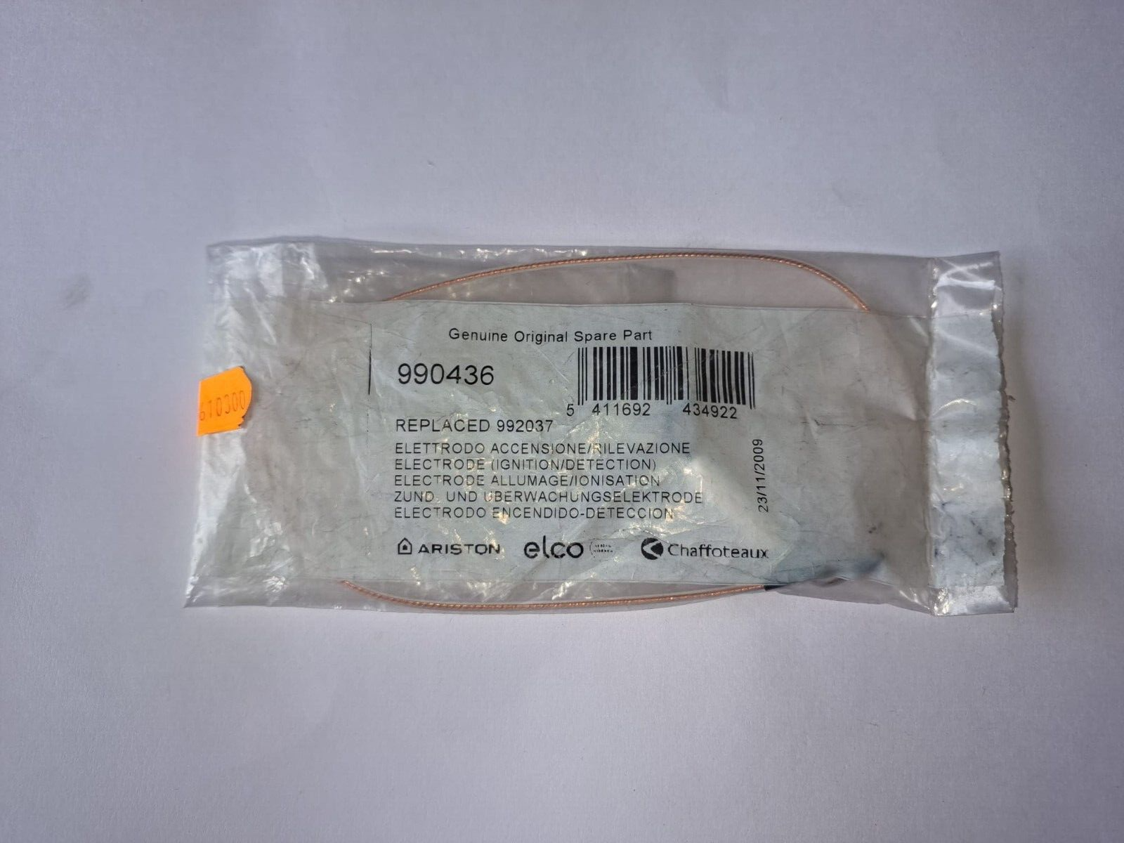 ARISTON 990436 ELECTRODE FOR IGNITION AND DETECTION