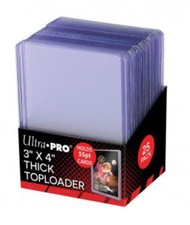 3" X 4" Ultra PRO 55PT THICK Toploaders Top Loader Pack of 25