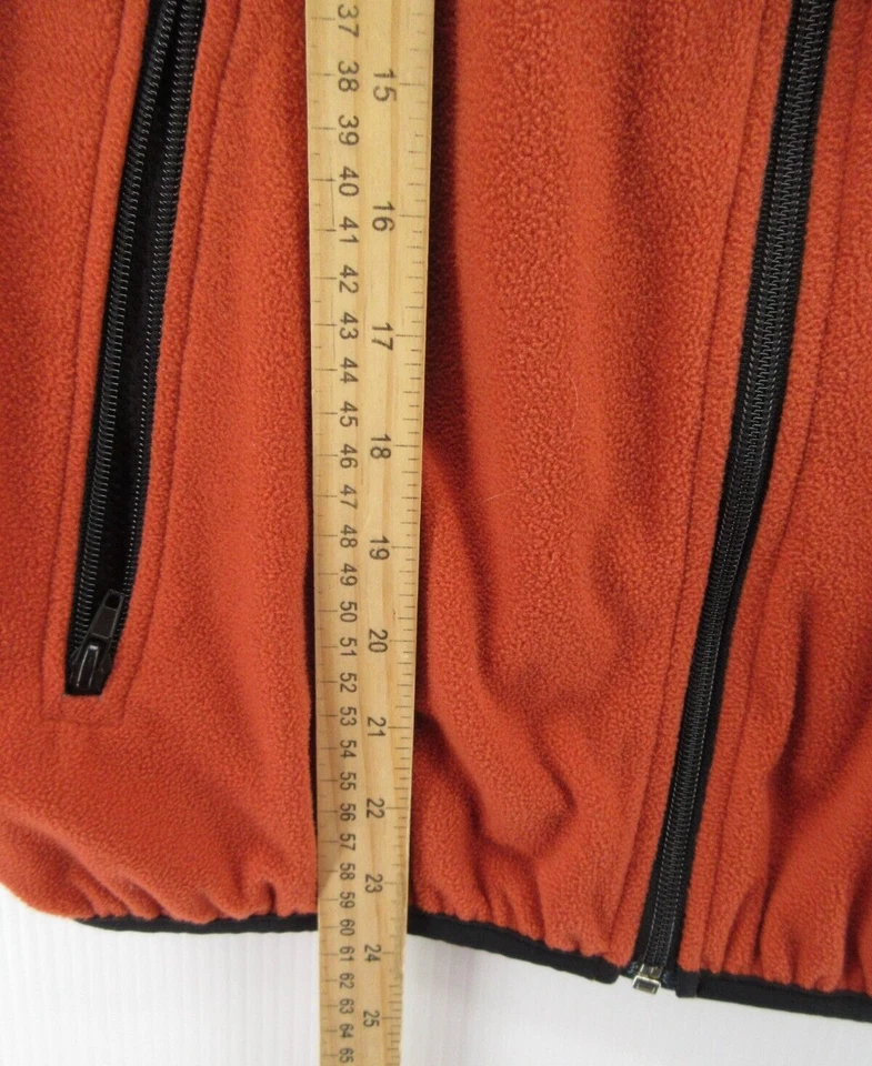DE COLECCIÓN Chaleco Jansport Hombres Pequeño Naranja Polar Chaqueta Abrigo Cremallera Completa Rompevientos Foto 3 de 4