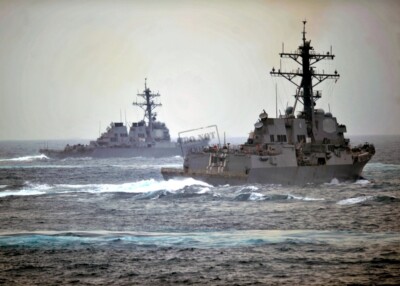US Navy USN  USS Porter (DDG 78) and USS Nitze (DDG 94) D1 8X12 PHOTOGRAPH