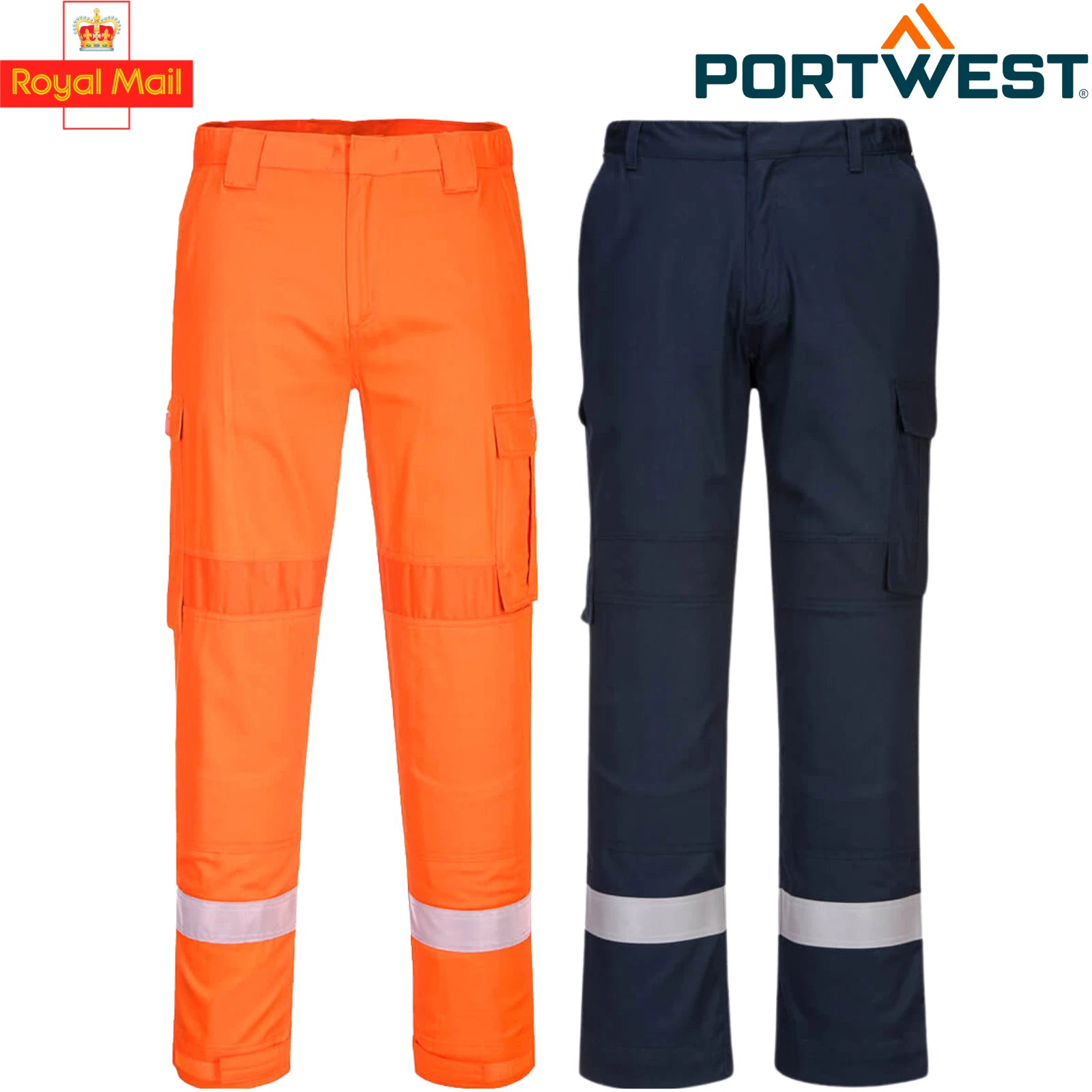 Portwest Mens Bizflame Work Lightweight Flame Resistat Stretch Panelled Trousers