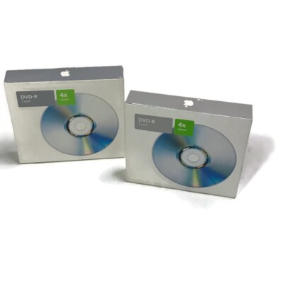 Apple DVD-R Media 5 Pack Lot Of 2 4.7GB Recordable General Purpose