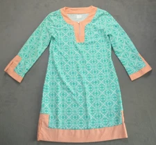 CABANA LIFE UPF 50 Tunic Dress Cover-up Sz Small Coastal Preppy Beach
