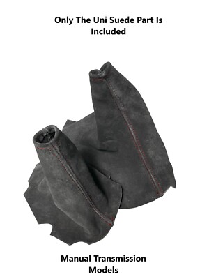 New Genuine Suede Shift & E-Brake Boot In Red Stitch For Corvette C6 ...