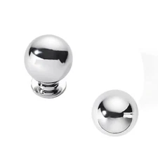 khtmeware 10 Pack 1 Inch Polished Chrome Cabinet Knobs Small Ball Kitchen Cab...