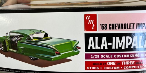 AMT 1301 1958 Chevy Impala Ala 3n1 1/25 MODEL CAR MOUNTAIN KIT niob si - Picture 2 of 3