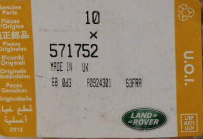 Genuine Land Rover Gasket, Rear Axle Part Number - 571752 | eBay