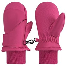 N'Ice Caps Kids Waterproof Snow Mittens - Thinsulate Girls Cold Weather Fuchsia