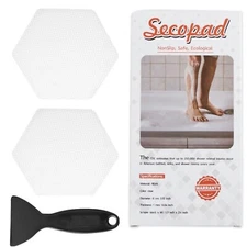 Original 24 PCS Bathtub Stickers Non-Slip, Hexagon Safety Shower Tr... Fast Ship