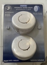 2 X STATUS Photoelectric Smoke Alarm MYS-166S/5Y Battery Included