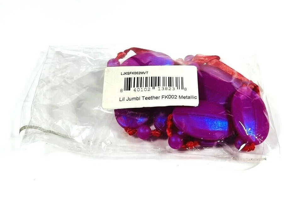 Pulseira de dentição Lil' Jumbl bebê FK002 fúcsia metálica - Imagem 2 de 3