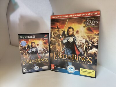 Lord of the Rings The Return of the King CIB + Prima Strategy Guide PS2 NTSC #K2