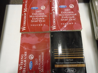 2007 Ford Explorer & Sport Trac Bergsteiger Service Shop Manuell Set Pced & Ewd
