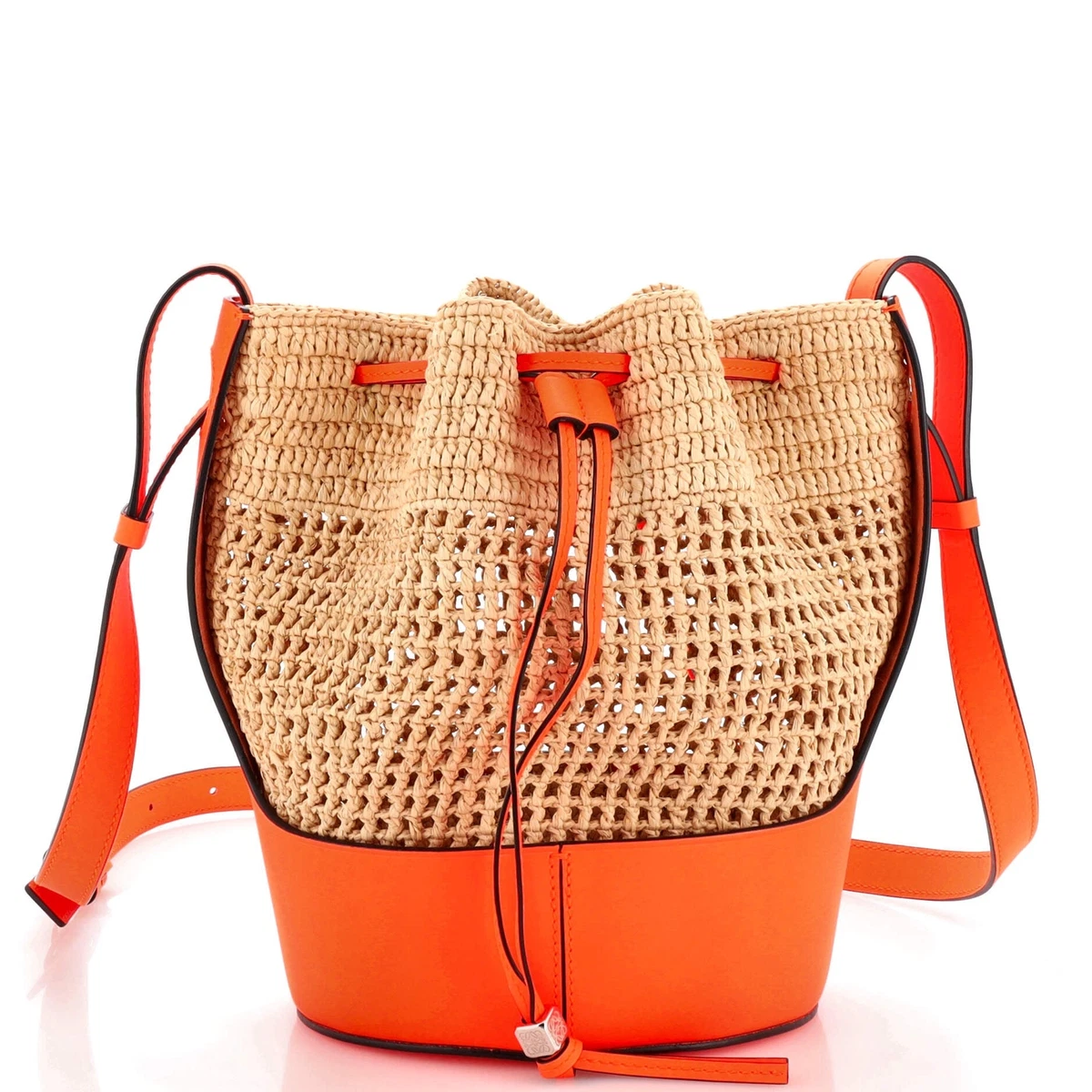 Loewe, Bags, Preloved Loewe Raffia Bucket Bag