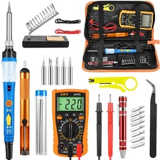 Soldering Iron Kit Electric 60W Solder Gun Station Temperature Welding Tool Wire