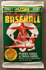 1991 Score Baseball Pack John Burkett Giants (Top) Howard Johnson Mets (Back)