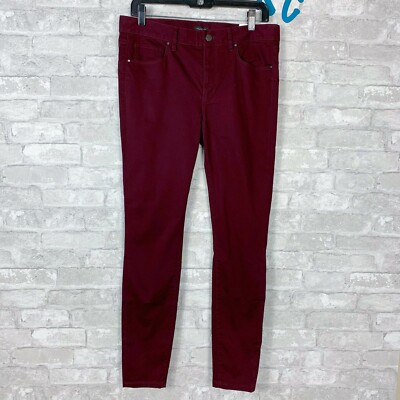 Ann Taylor LOFT Modern 5 Pocket Skinny Pants NWT Women's Maroon $89 Sz 6 