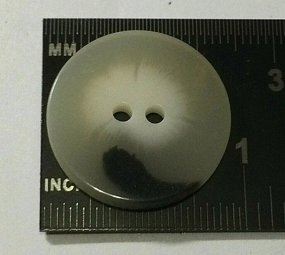 Best Quality Italian Faux Marble Horn Beige/Natural/Black 13,15,18,23mm 2hole - Image 3 of 4