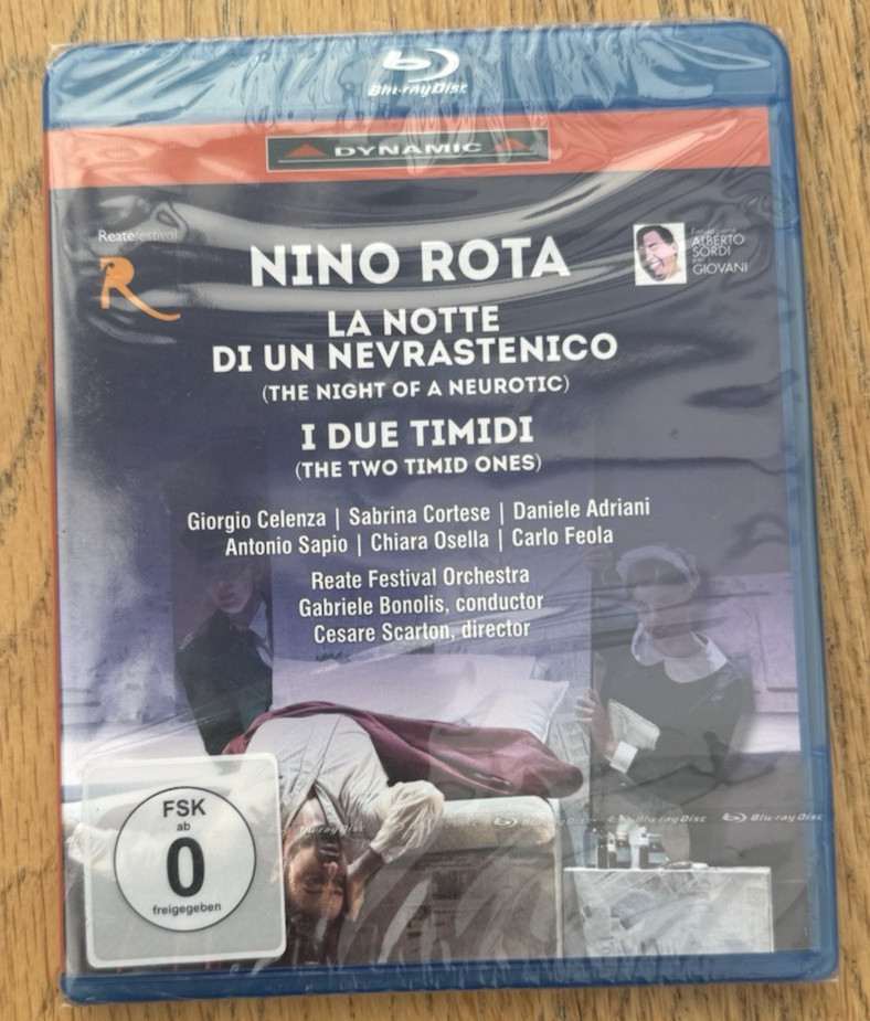Nino Rota La Notte Di Un Nevrastenico I Due Timidi Opera Blu-Ray New & Sealed
