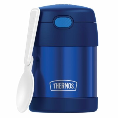 THERMOS Kid's FUNtainer Vacuum Insulated Stainless Steel Food Jar & Spoon 10oz