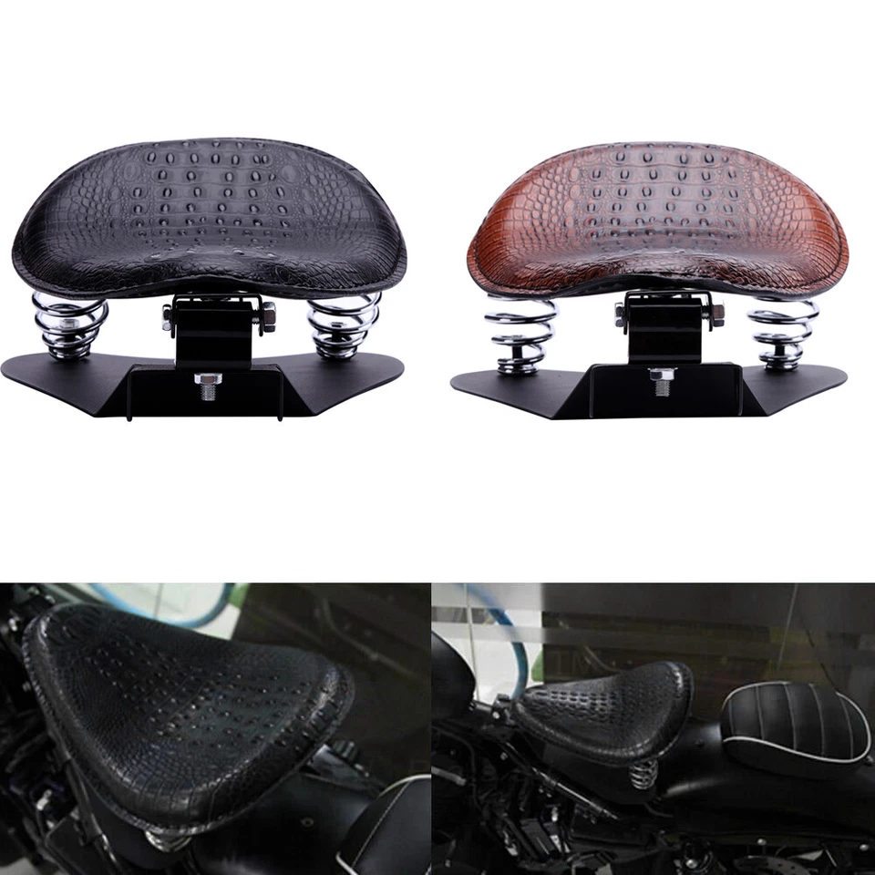 Одиночное сиденье с пружиной для мотоцикла с комплектом основания для Harley Heritage Softail Springer - Изображение 3 из 4