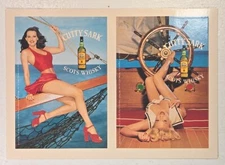 Cutty Sark Blended Scotch Whisky Pin Up Girls Stickers Postcard Advertising Sexy