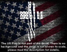 Christian Cross with Distressed US Flag Car Van Laptop Vinyl Decal US Seller