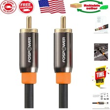 Versatile 6ft Digital Coaxial RCA Cable Male to Male - Perfect for Home Theater