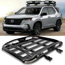For Honda Pilot 50 X 38 Roof Rack Basket Cargo Carrier Cross Bar Wled Light