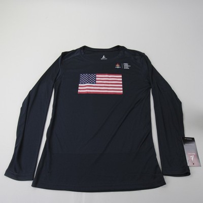 BSN Sports Long Sleeve Shirt Women's Navy New with Tags S