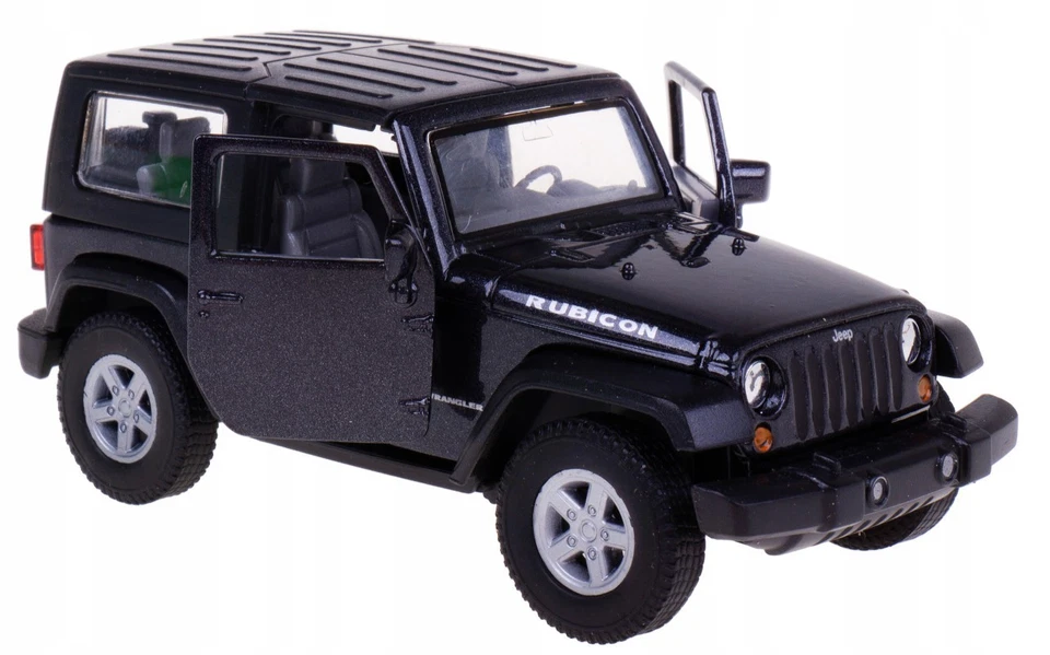 Welly Jeep Wrangler Rubicon Soft Top Graphite scala 1:34 1:39 auto da 4,5... - Immagine 3 di 4