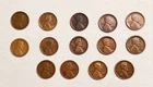 14 Lincoln Wheat Pennys-Better Grade-Fine -VF 1909, 1910, 1924 s, 1925 s, 1930D